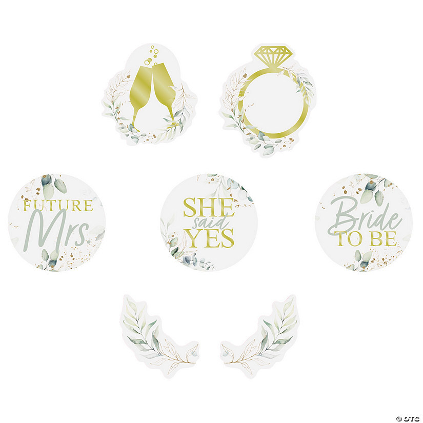 Eucalyptus Bridal Shower Cutouts - 7 Pc. | Oriental Trading Company