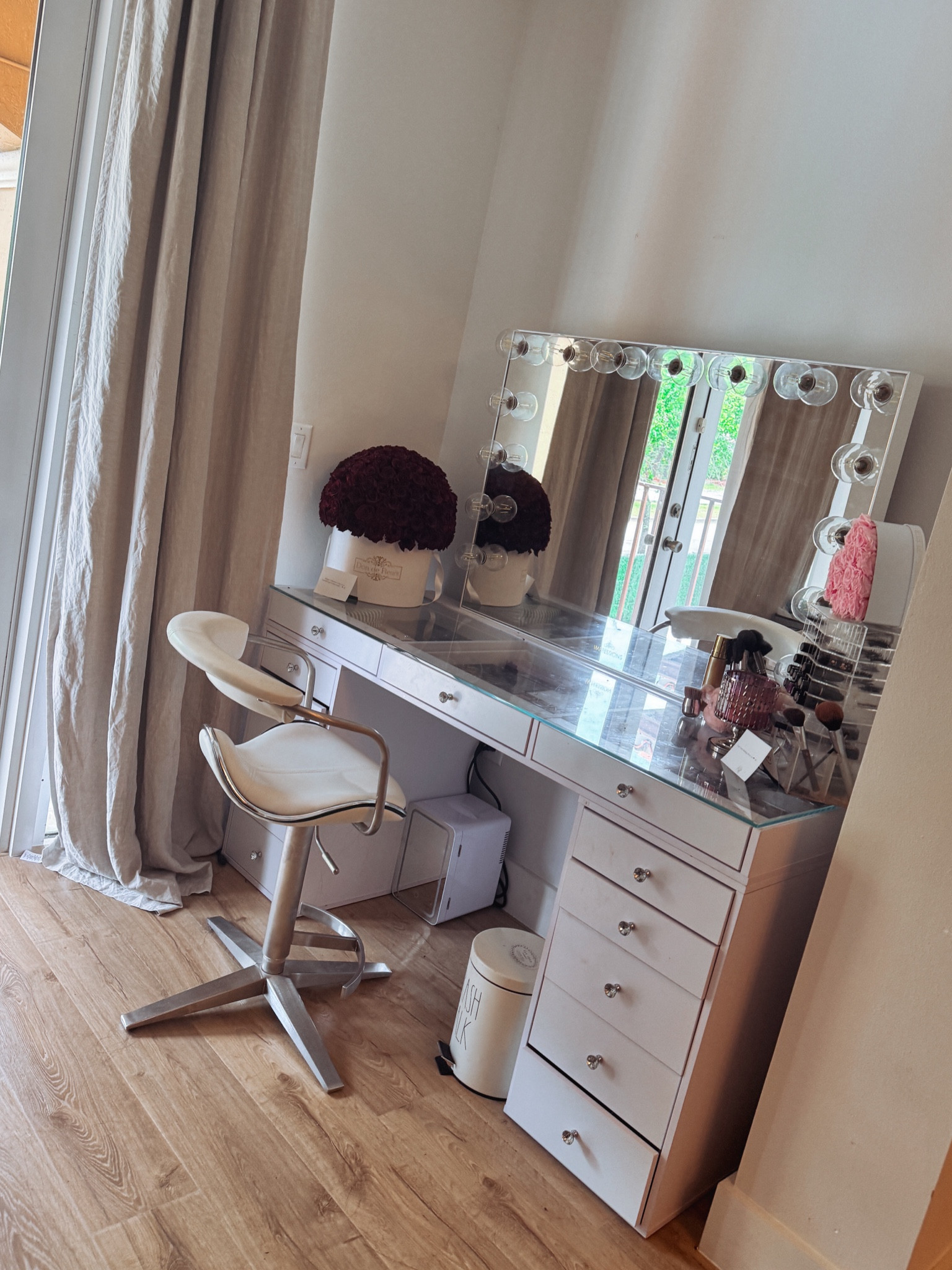 Impressions Vanity with my favorite curtains and floors

#LTKStyleTip #LTKHome