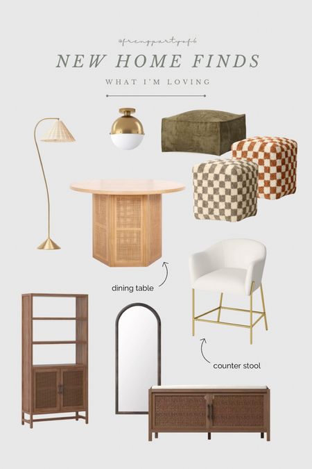 New Target home finds that I’m loving. All so affordable! That dining table is so pretty and a great price. Bookshelf, floor lamp, arch mirror, ottoman, ceiling light, bench

#LTKfindsunder100 #LTKstyletip #LTKhome
