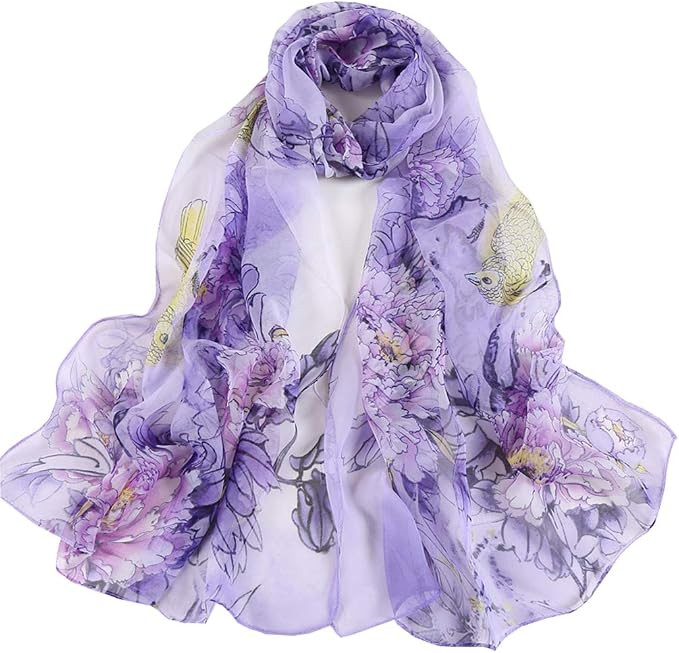 Unique Fashion Women's Scarf Chiffon Sheer Scarves for Women Lightweight | Amazon (US)