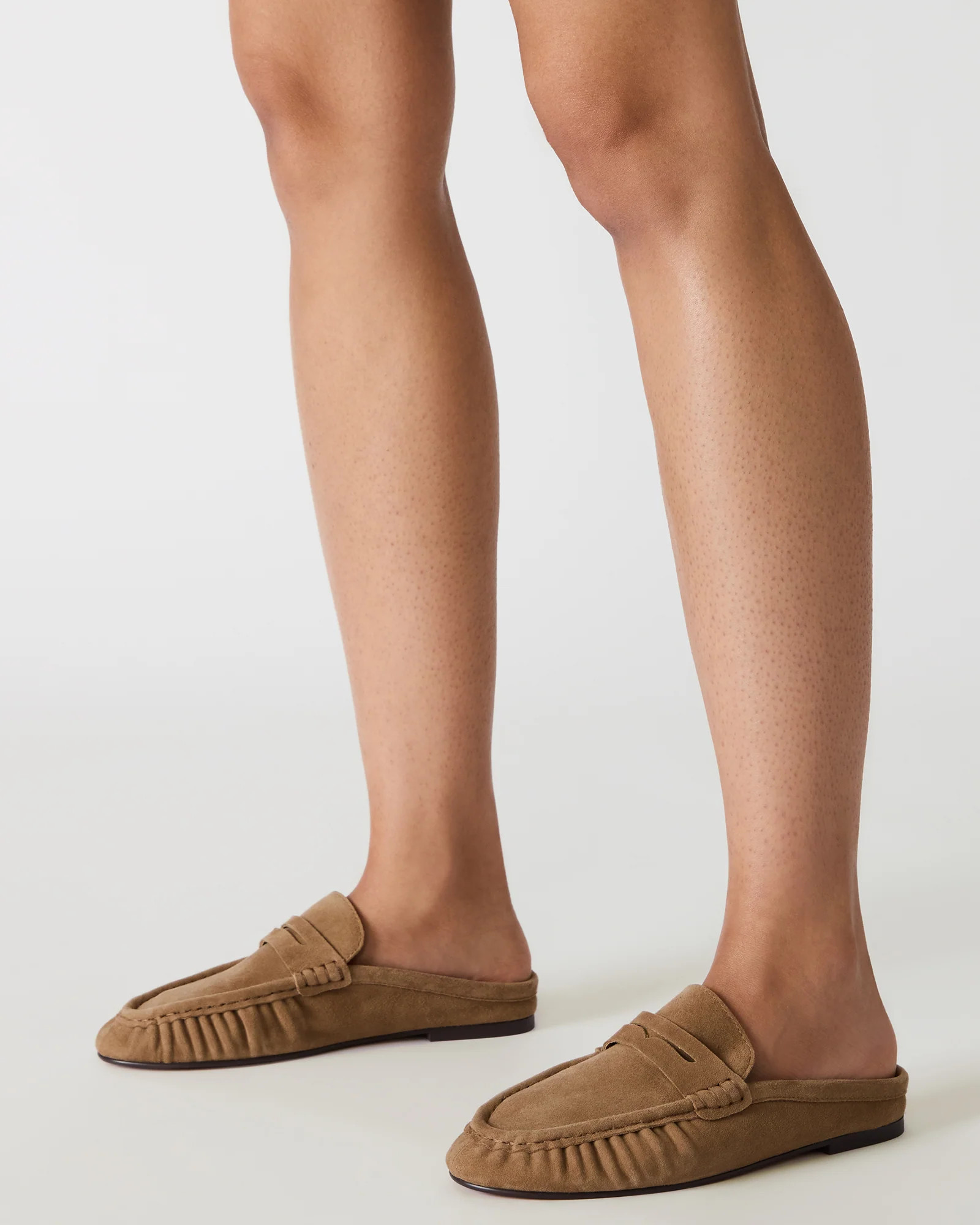 RAFE Taupe Suede Suede Slip-On Mule Women's Flat | Steve Madden (US)