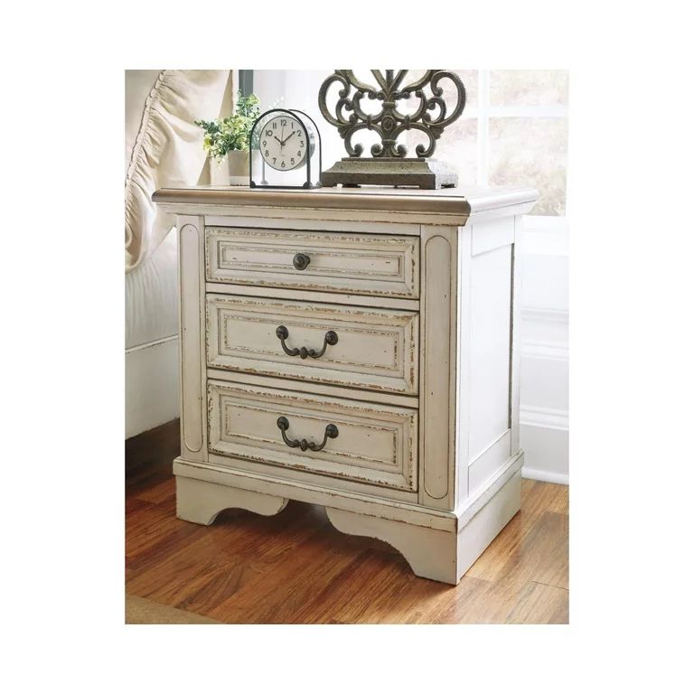 Signature Design by Ashley Realyn Two-Tone Three Drawer Nightstand | Walmart (US)