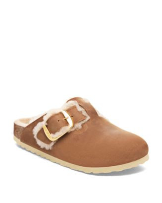 Women's Boston Big Buckle Shearling Clogs | Bloomingdale's (US)