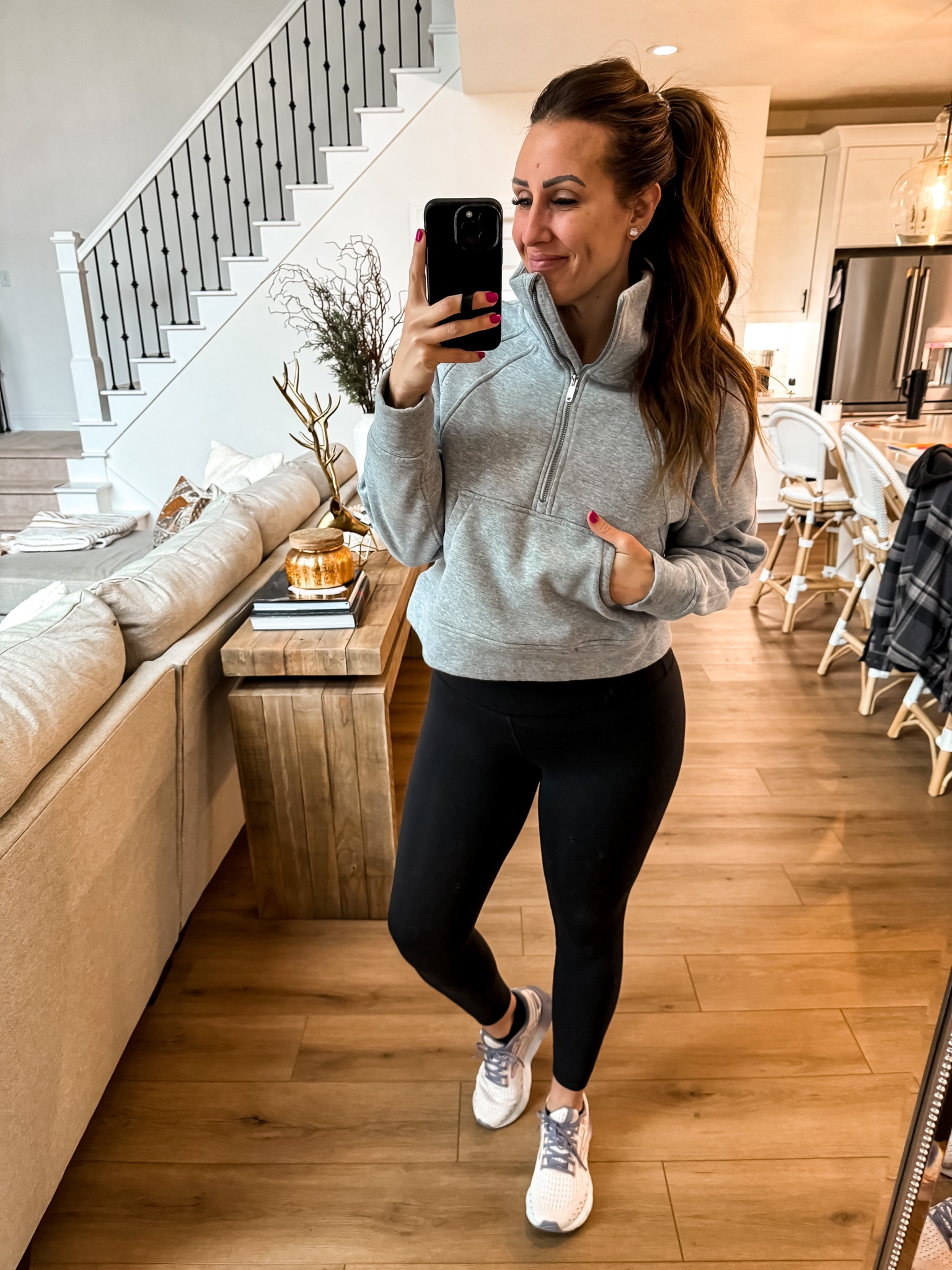 New Year’s Day workout gear Amazon sweatshirt sz large 
Sz 8 leggings 

#LTKover40 #LTKmidsize #LTKfitness