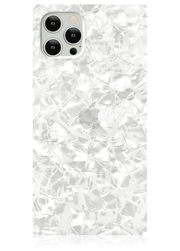 White Pearl SQUARE iPhone Case | FLAUNT