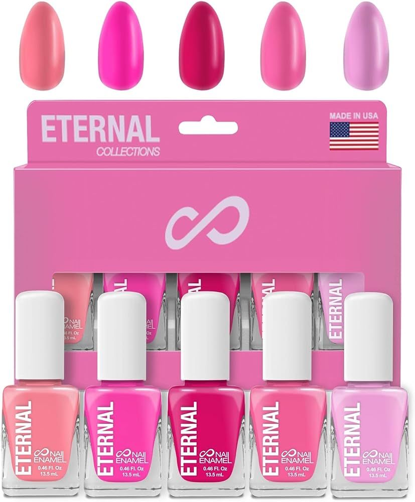 Eternal Nail Polish Set (SO PINK) - 13.5 ML 5 Piece Party Colors Kit with Quick Dry & Long Lastin... | Amazon (US)