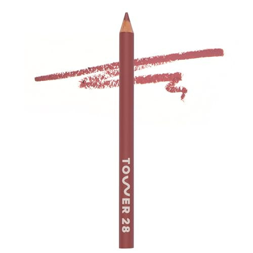 Tower 28 OneLiner - Multi-Use Creamy Lip Liner, Eyeliner & Face Makeup Pencil for Sensitive Skin - Hydrating, Vegan Formula with Shea Butter - Matte, Long-Lasting Finish - Muted Mauve (1 Count) | Amazon (US)