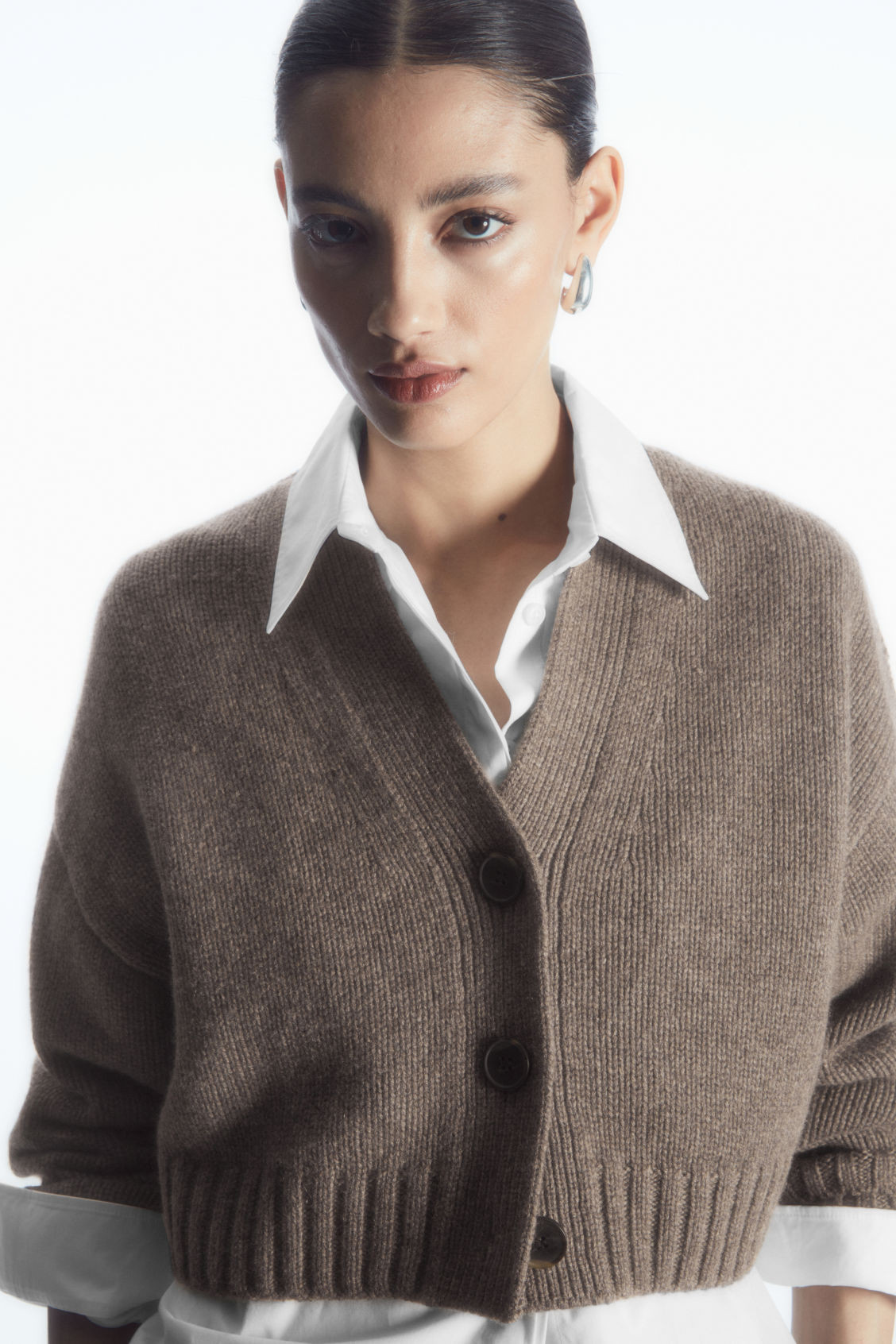 CHUNKY CROPPED CASHMERE-BLEND CARDIGAN | COS (US)