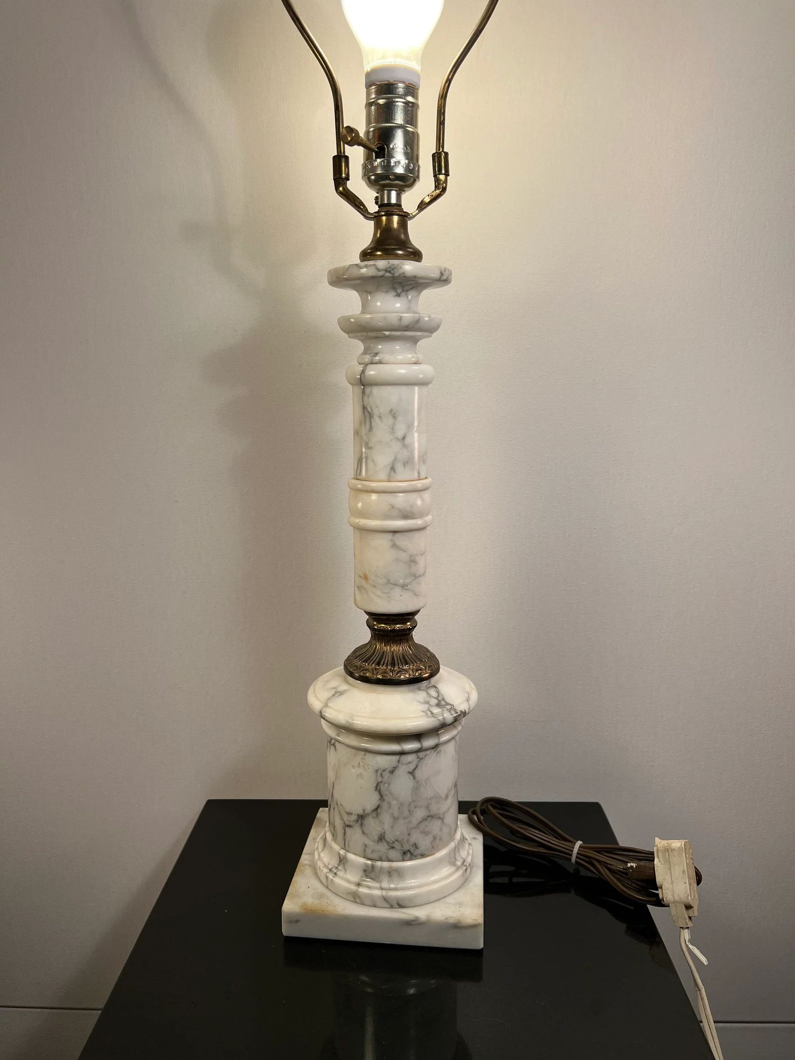 Vintage white marble lamp | Etsy (US)