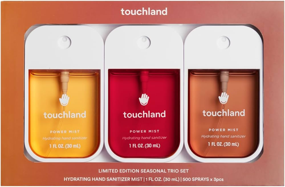 Touchland Hydrating Hand Sanitizer Spray, Limited Edition SEASONAL 3-PACK (Caramel, Pumpkin, Pepp... | Amazon (US)