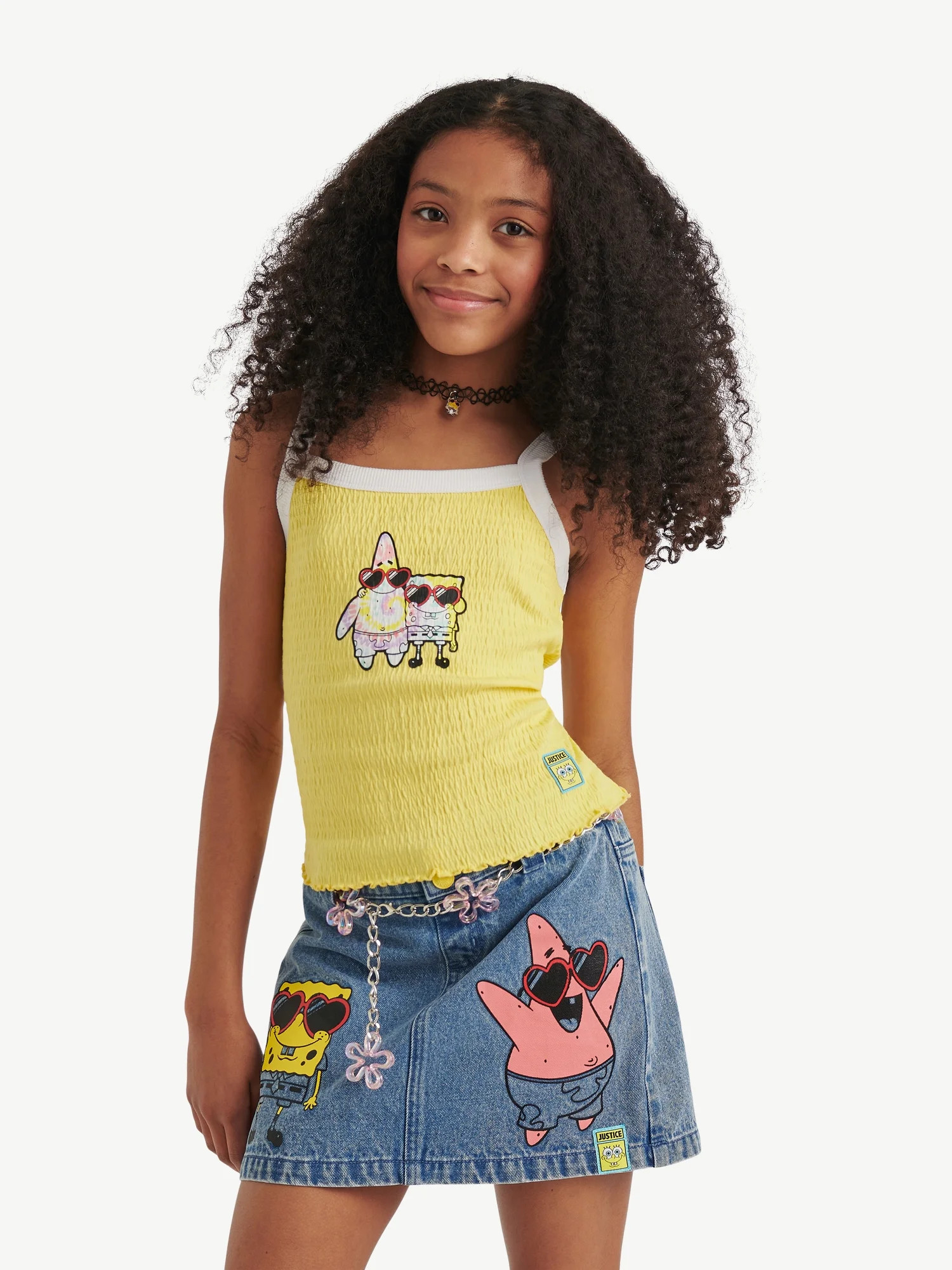 Spongebob X Justice Girls Smocked Tank, Sizes XS - XLP | Walmart (US)