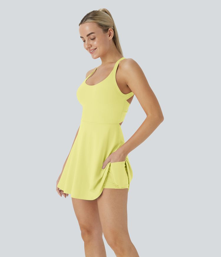 Women’s SoftlyZero™ Airy Backless Twisted Cool Touch Dance Active Dress-Easy Peezy Edition - ... | HALARA