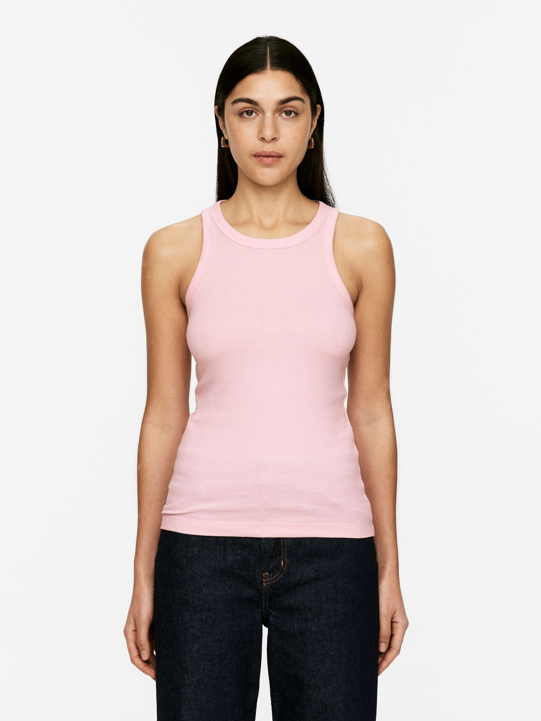 Rib Racer Tank Top – Pink – Women – ARKET GB | Arket UK