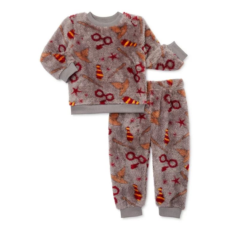 Harry Potter Baby Boys Long Sleeve Top and Pants Faux Sherpa Set, 2-Piece, Sizes 0/3-24 Months | Walmart (US)
