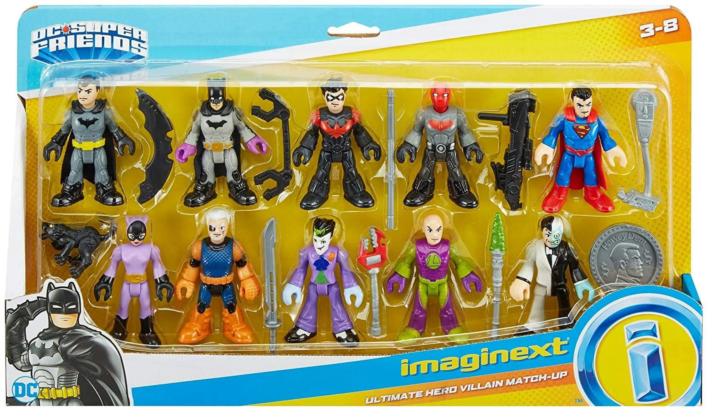 DC Super Friends Imaginext Ultimate Hero Villain Match-Up Figure Set | Walmart (US)