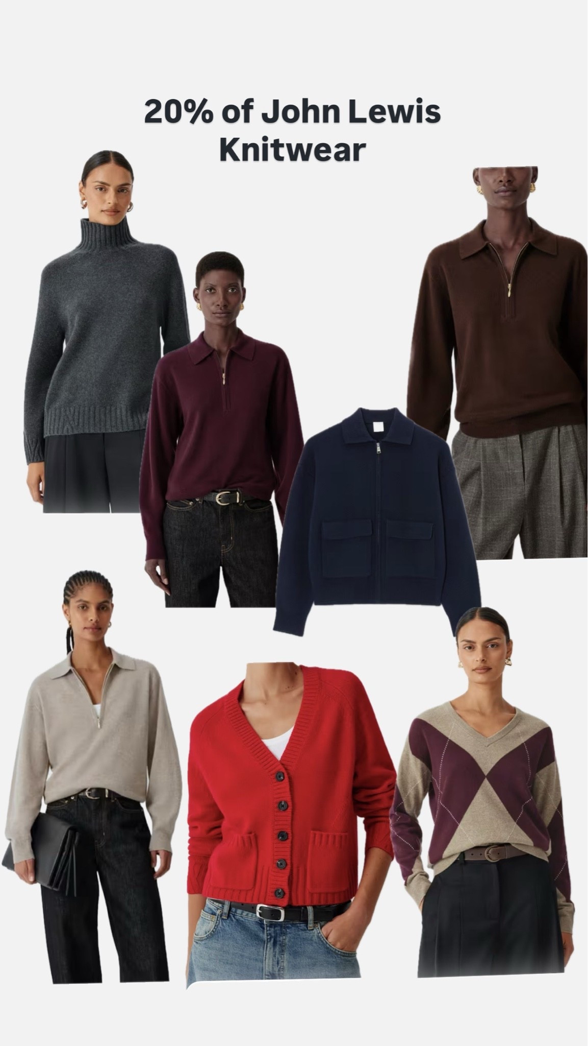 20% off John Lewis knitwear x
