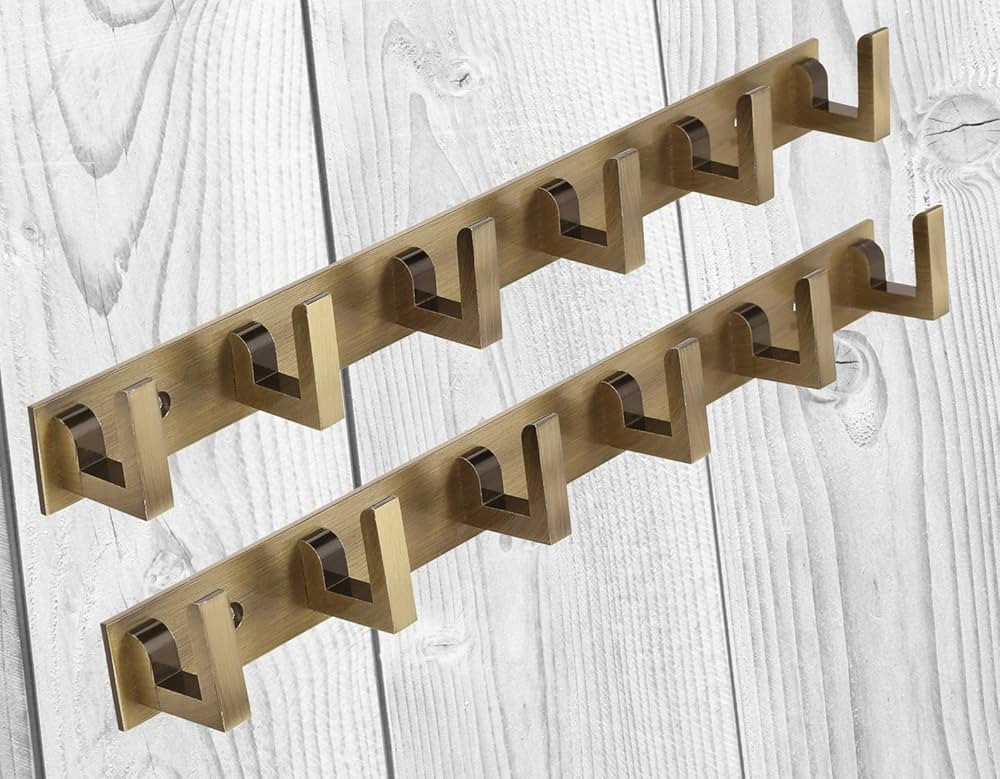 DOCOSS-Coat Rack Wall Mounted Coat Hooks Rail Wall Hooks Coat Hangers for Wall Hat Rack for Hangi... | Amazon (US)