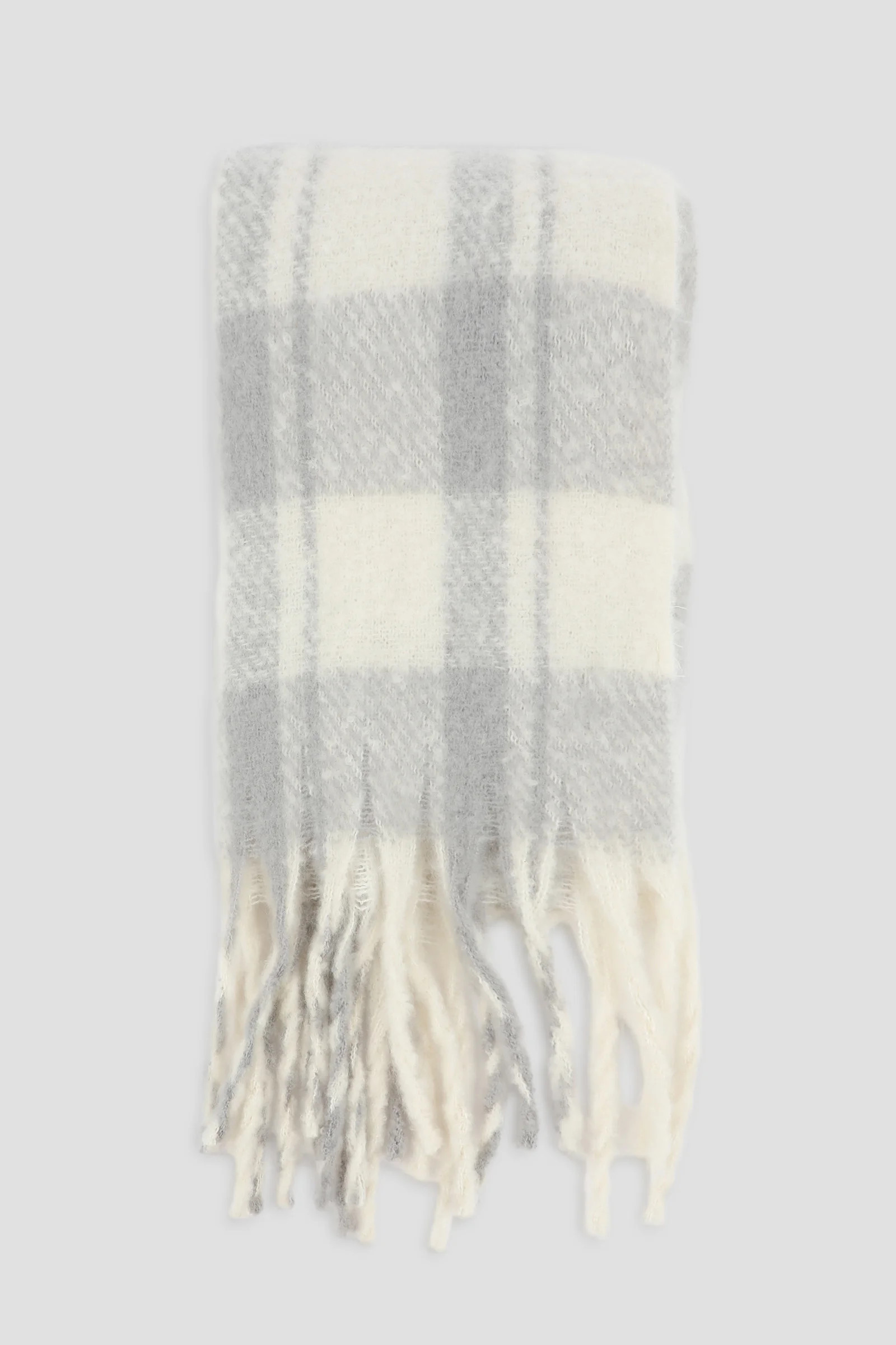 Fuzzy Plaid Scarf | Ardene