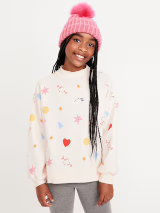 Mock-Neck Tunic Sweatshirt for Girls | Old Navy (US)