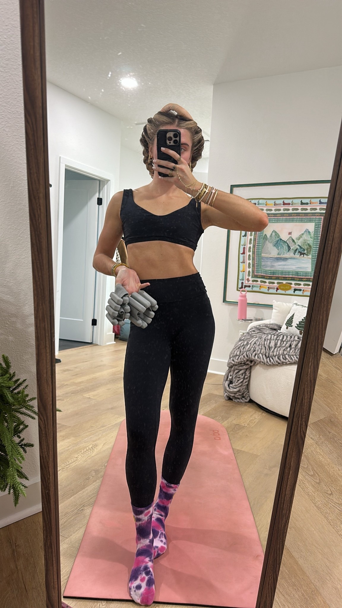 My workout and workout gear for my daily workout. I take pilates classes from @lexfish on Instagram she has a whole online platform and membership! Most of my pilates gear and tools are from Bala. Bala use code SLOANE15. 
#workoutgear #workoutwear #pilates #ootd #outfit #athleticwear #athleticoutfit #bikershorts #sportsbra #pilatesoutfit #athleisure #bala #pilatesworkout #pilateslovers #pilatestiktok #balabangles

#LTKGiftGuide #LTKActive #LTKfitnessgoals