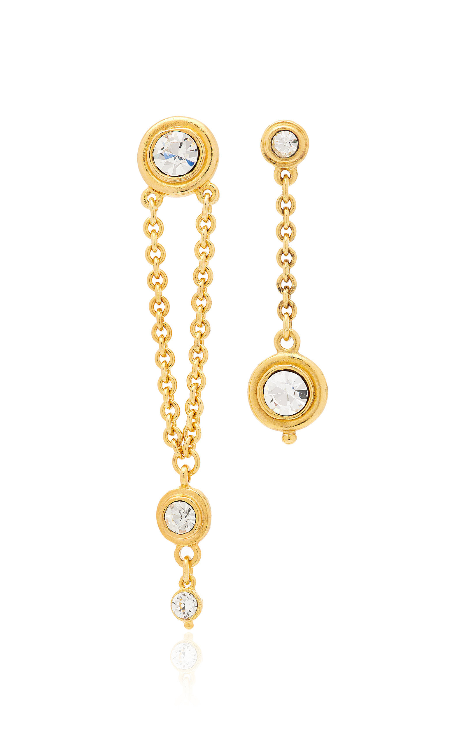 Gold-Plated Crystal Earrings | Moda Operandi (Global)