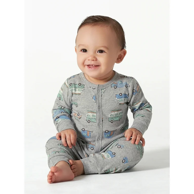 Modern Moments by Gerber Baby Boy or Girl Unisex Long Sleeve Coverall (Newborn - 12 Months) | Walmart (US)