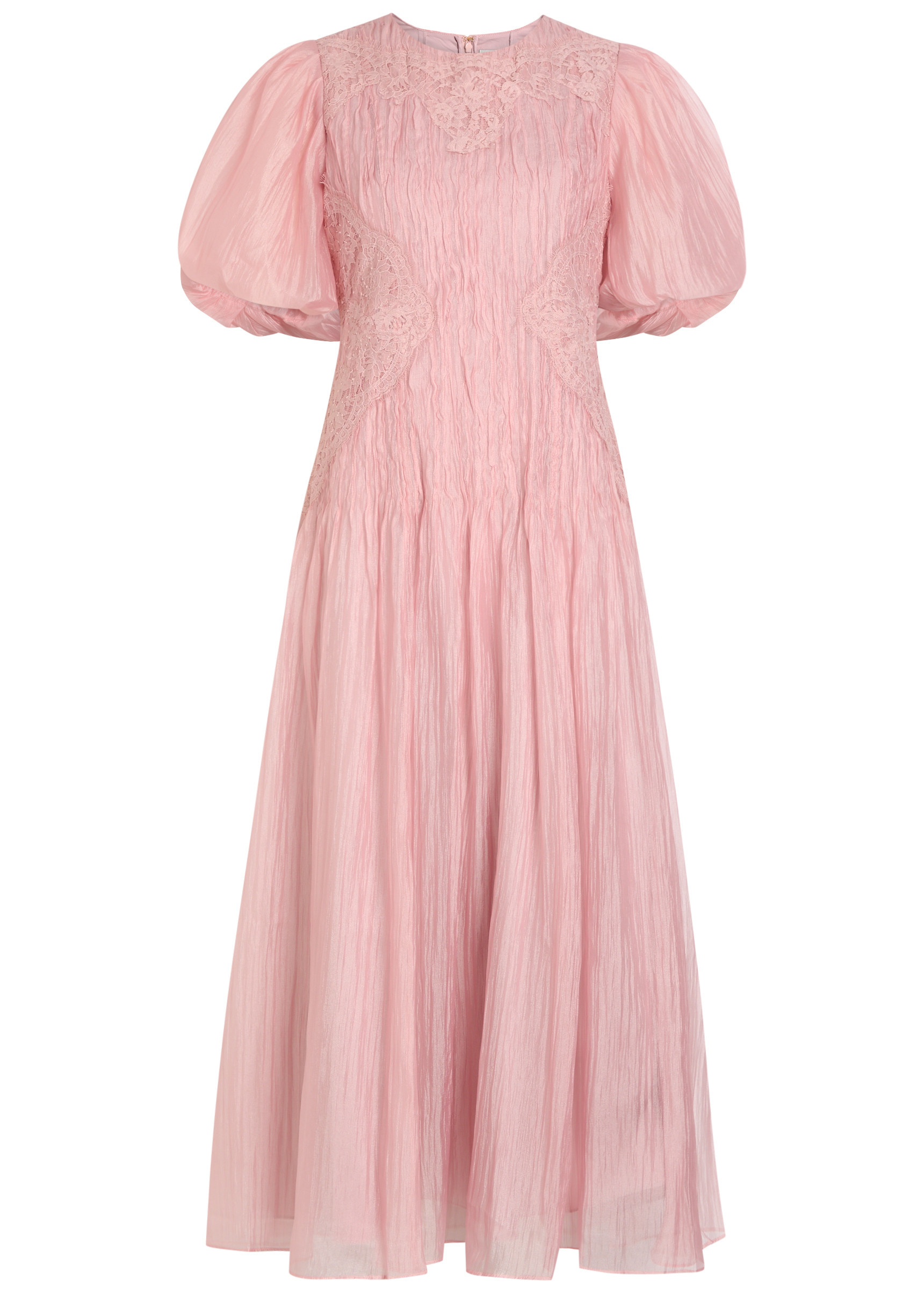 Ophelia pintuck chiffon midi dress | Harvey Nichols