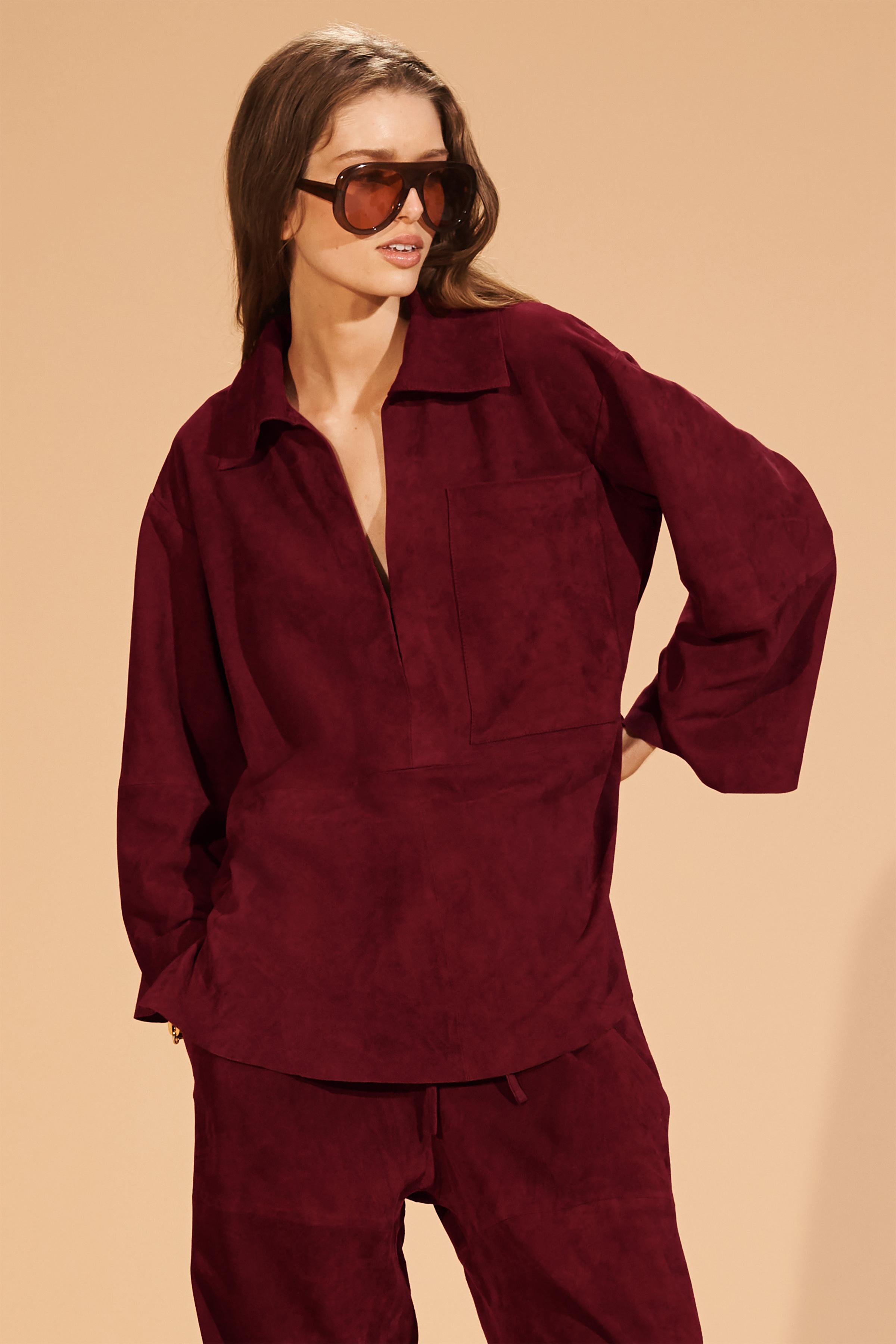 LIMITED EDITION SUEDE LEATHER POCKET SHIRT | Zara UK