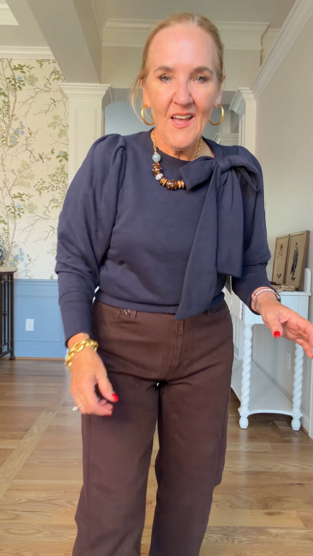 French Terry bow sweatshirt, size medium
These brown barrel jeans are getting limited in sizes, but there are different colors available. I wear a size 8.

Walmart fashion, affordable fashion, business, casual, everyday fall style

#LTKOver40 #LTKootd #LTKPetite