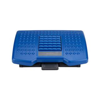 Mind Reader Blue Adjustable Height Ergonomic Foot Rest with Massage Rollers-FTROLL-BLU - The Home... | The Home Depot