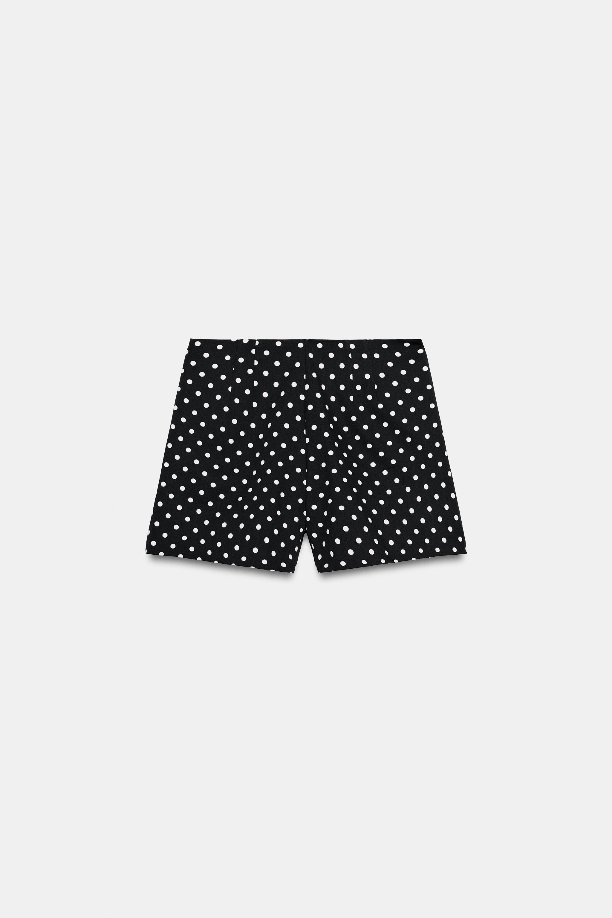 HIGH-WAISTED POLKA DOT SHORTS | Zara US