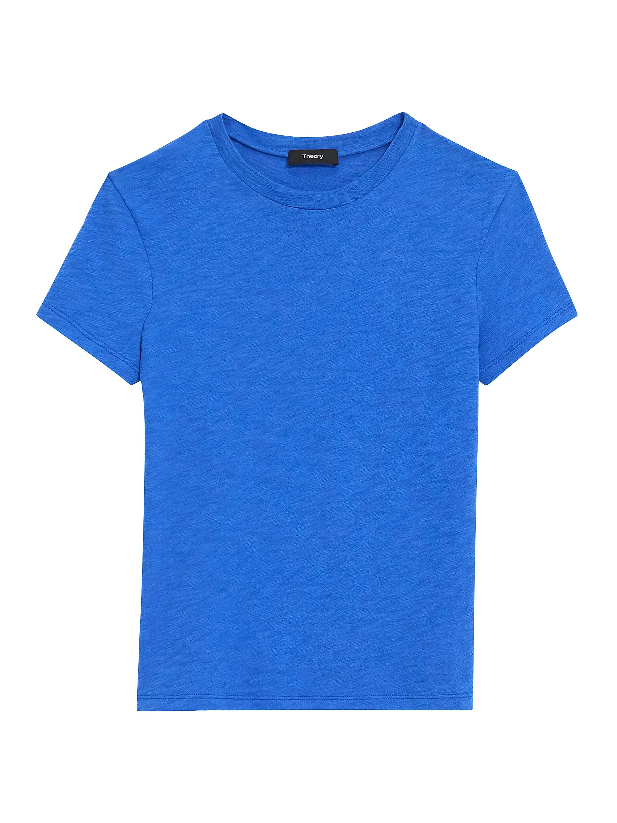 Shop Theory Tiny Tee Fitted Cotton Slub Knit T-Shirt | Saks Fifth Avenue | Saks Fifth Avenue