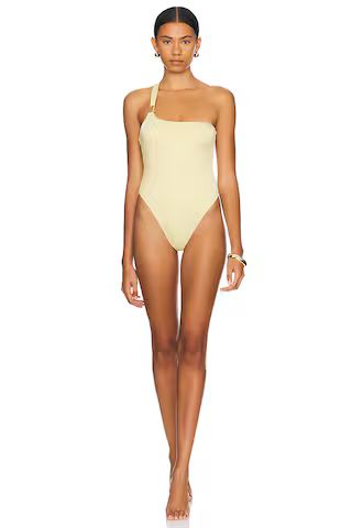 Camila Coelho Samara One Piece in Champagne Gold from Revolve.com | Revolve Clothing (Global)