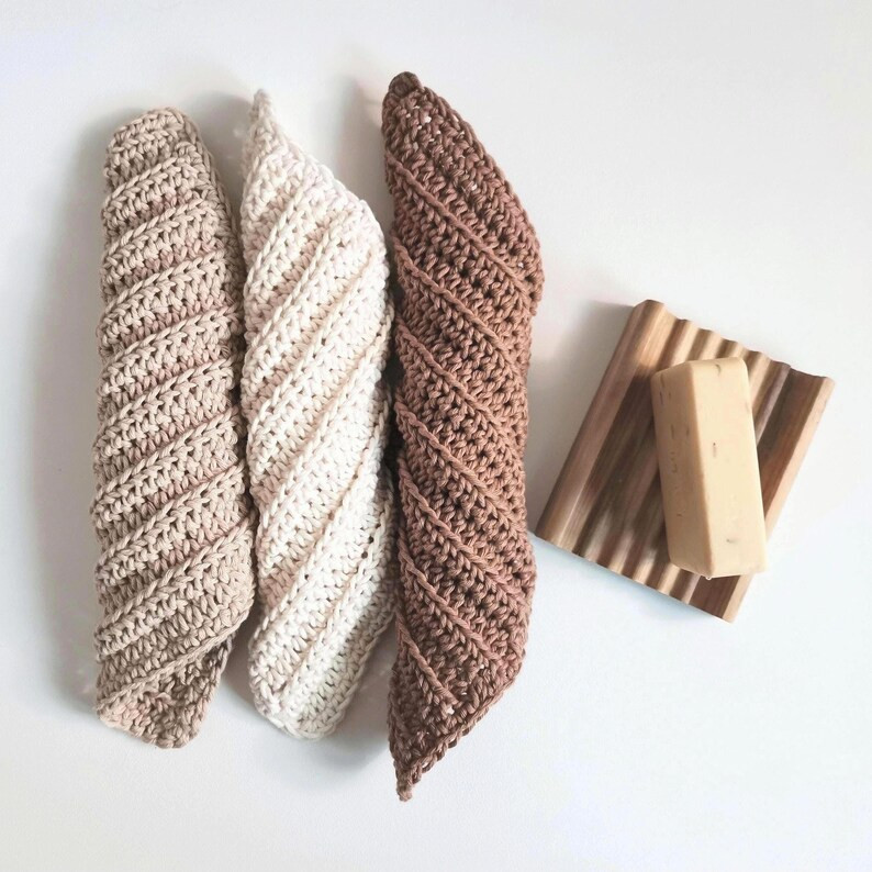Crochet Washcloth Eco Friendly Soft Cotton Dishcloth Handmade Sustainable Bath Accessory Cosy Kit... | Etsy (US)