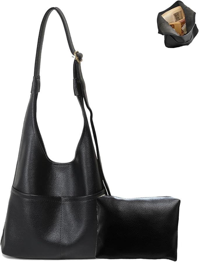 Hobo Bag for Women Large PU Leather Slouchy Bag | Amazon (US)