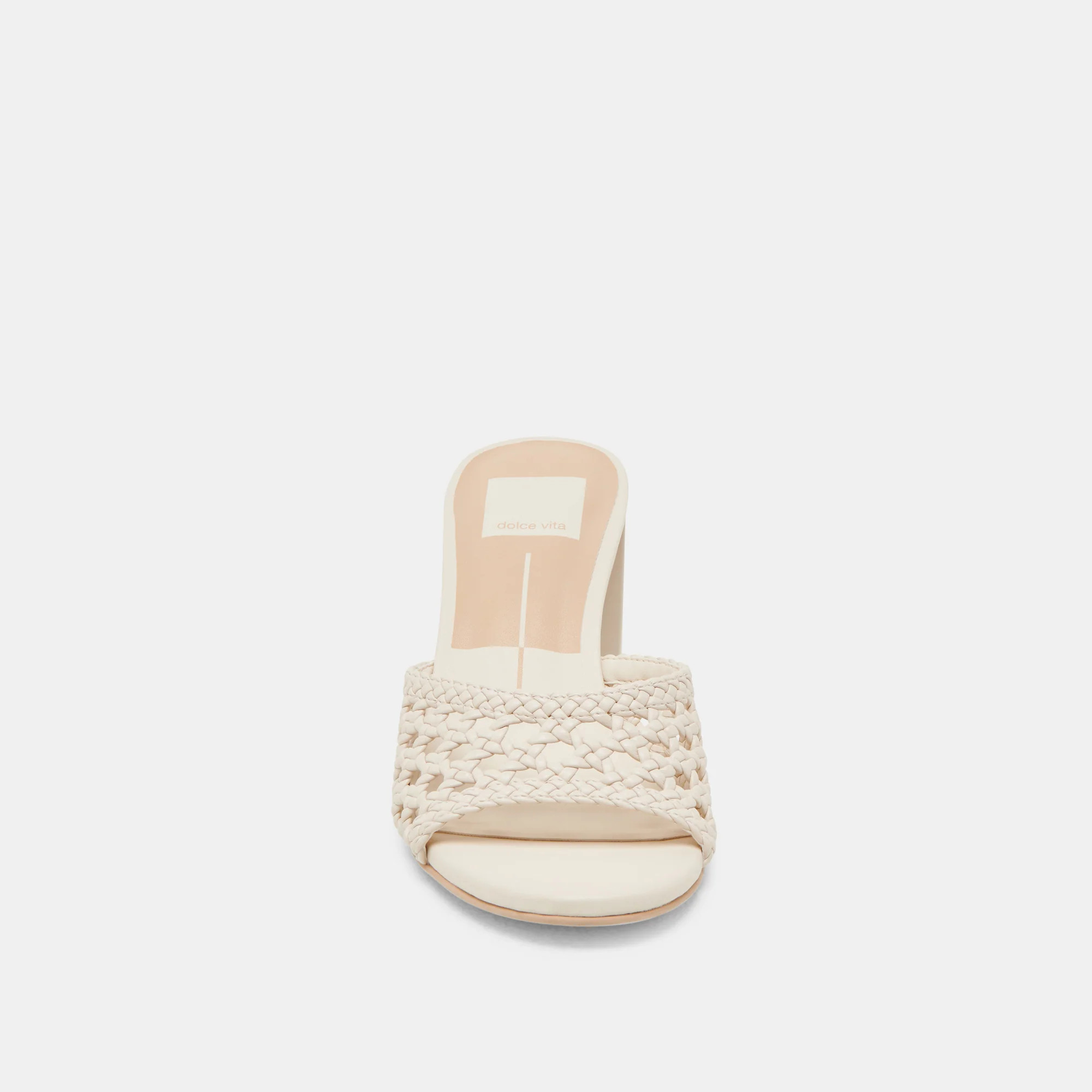 MARGOE HEELS CREME WOVEN STELLA | DolceVita.com