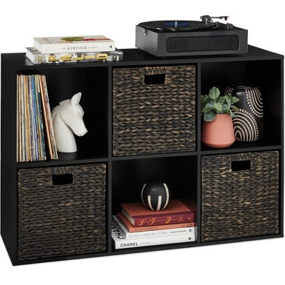 Best Choice Products 6-Cube Bookshelf, 13.5in Display Storage System, Organizer w/ Removable Back Panels - Black | Target