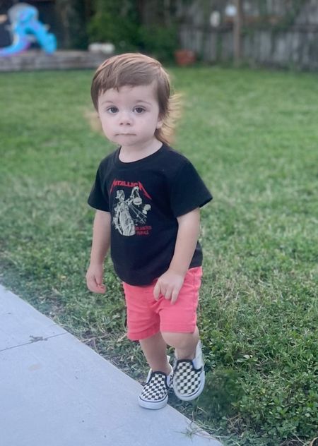 Toddler boy outfit
Toddler vans
Vans sneakers 
Metallic shirt
Band tee 
Target style
Toddler style 

#LTKfamily #LTKfindsunder50 #LTKbaby