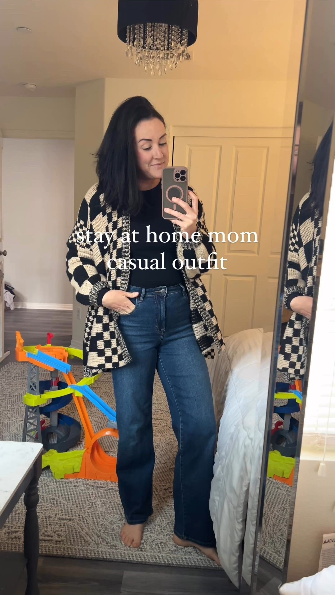 Comfortable stay at home mom casual outfit. 

At first I was so skeptical about giving up my skinny jeans. I swore I’d never do it. 

Best. Decision. Ever. To switch from skinny jeans to other flattering cuts. 

These Dylan Dad Jeans from Carly Jean are so comfortable. I prefer to size down because they stretch though the day  

#LTKSpringSale #LTKFindsUnder50