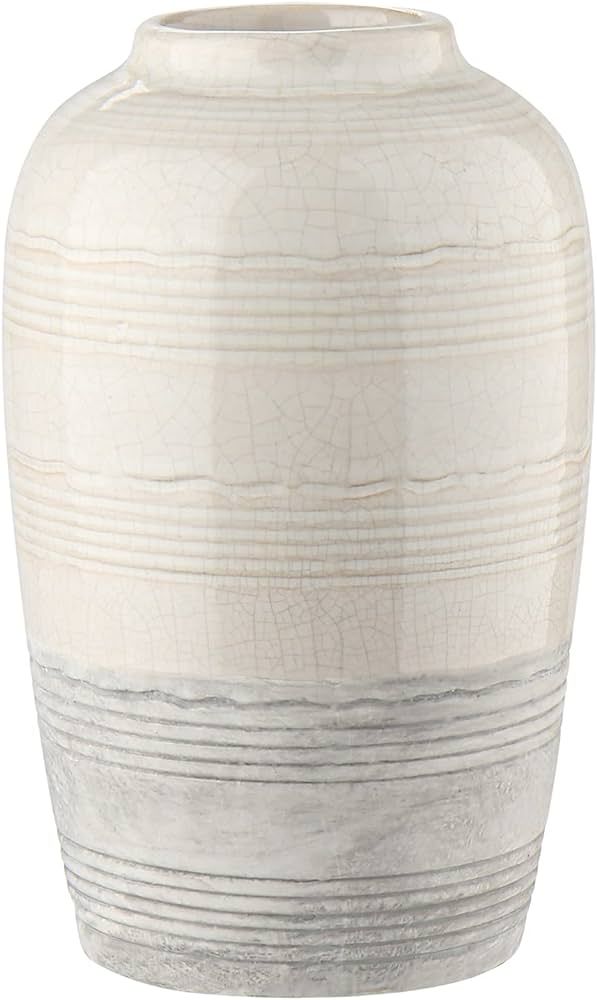 Oairse White Ceramic Vase 23CM Tall Flower Vase Boho Handmade Vase for Flowers Pottery Floral Vas... | Amazon (UK)