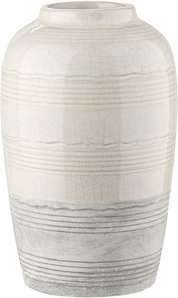 Oairse White Ceramic Vase 23CM Tall Flower Vase Boho Handmade Vase for Flowers Pottery Floral Vas... | Amazon (UK)