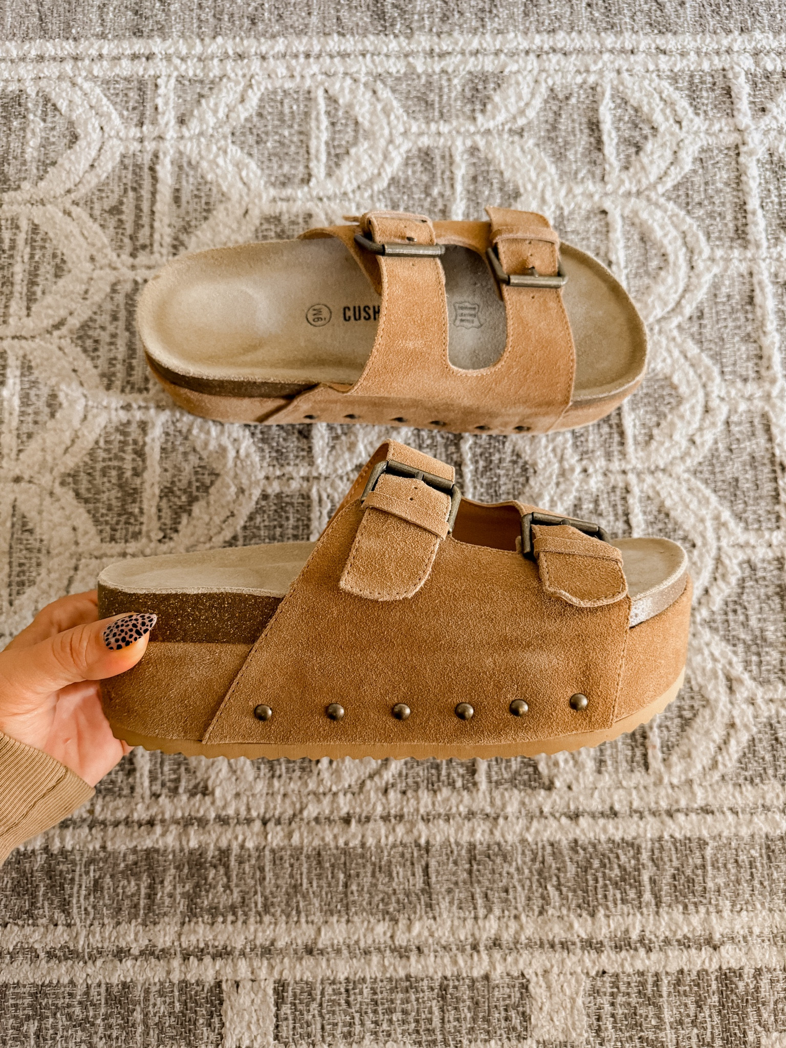 Free People look for less!
I ALWAYS size up 1/2 size in sandals, I got a 9 I these. I suggest sizing up to your nearest whole size 

#LTKMidsize #LTKShoeCrush #LTKFindsUnder50