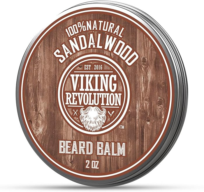 Viking Revolution Sandalwood Beard Balm - Beard Butter with Argan Oil, Beard Softener for Men wit... | Amazon (US)