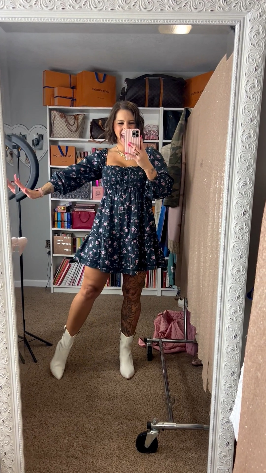 Love this cute little dress. It’s navy with pink flowers and so feminine. I’m wearing a medium. Runs tts. Would be a good Thanksgiving outfit.

Thanksgiving outfit idea, Thanksgiving outfit, outfit for thanksgiving, fall dress, fall picture dress, fall picture outfit idea, fall fashion, picture outfit, Alicia Bice, does it come in pink blog 

#LTKFindsUnder50 #LTKSaleAlert #LTKHoliday