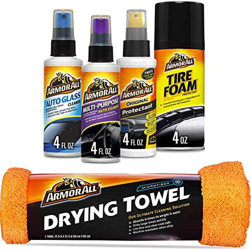 Armor All Car Wash and Car Interior Cleaner Kit, Includes Towel, Tire Foam, Glass Spray, Protecta... | Amazon (US)