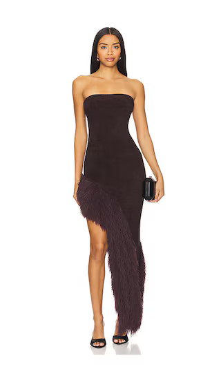 Aubrey Strapless Dress in Brown | Revolve Clothing (Global)
