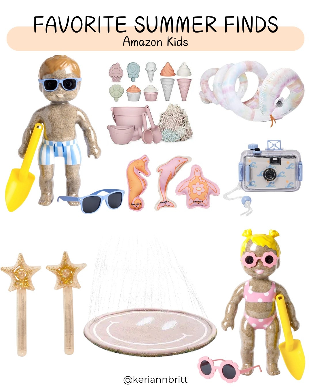 Favorite Summer Kids Finds on Amazon 

Beach toys / sand toys / pool toys / splash pad / sunny life / Amazon summer / summer kids toy 

#LTKSeasonal #LTKKids #LTKSummerEdit