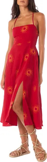 Eclipse Remi Linen Cover-Up Midi Sundress | Nordstrom