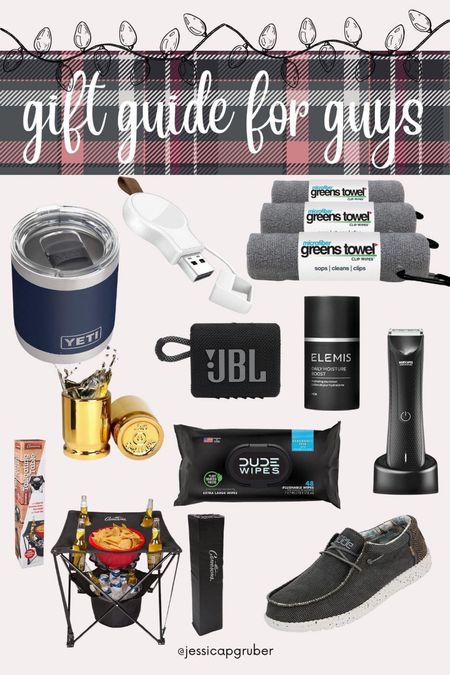 Holiday gift guide for guys, amazon gift ideas, amazon gifts for men, stocking stuffers, yeti, tailgate table, dude wipes, manscape, Elemis, shot glasses, hey dudes, golf gifts, Apple Watch charger 

#LTKunder50 #LTKmens #LTKHoliday