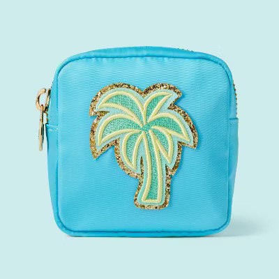 Palm Tree Patch Mini Square Pouch - Stoney Clover Lane x Target Blue | Target